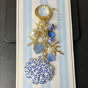 Unbranded | Vintage Inspired Rhinestone Seashell Ocean Bag Charm